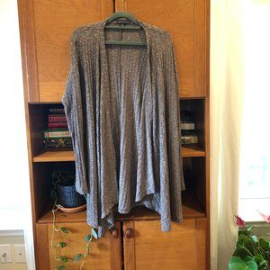 Extra Long & Flouncy Ribbed Cardigan